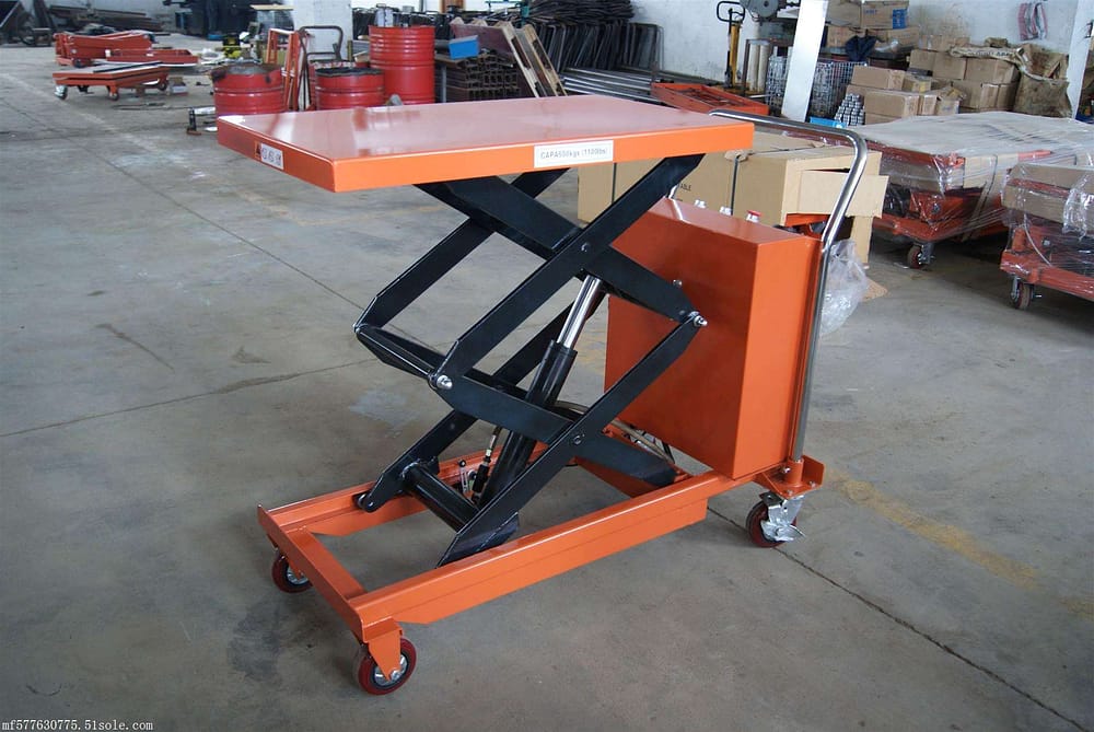 500kg 1100lbs. scissor lift table trolley