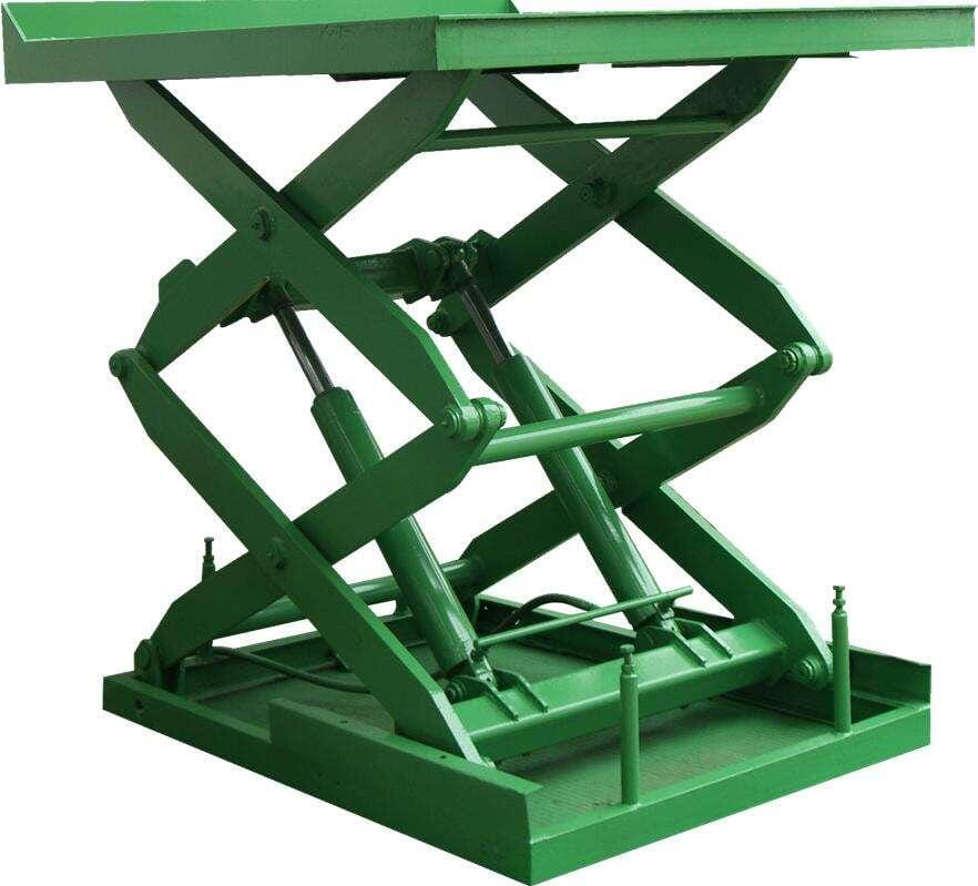 Stationary hydraulic scissor lift platform